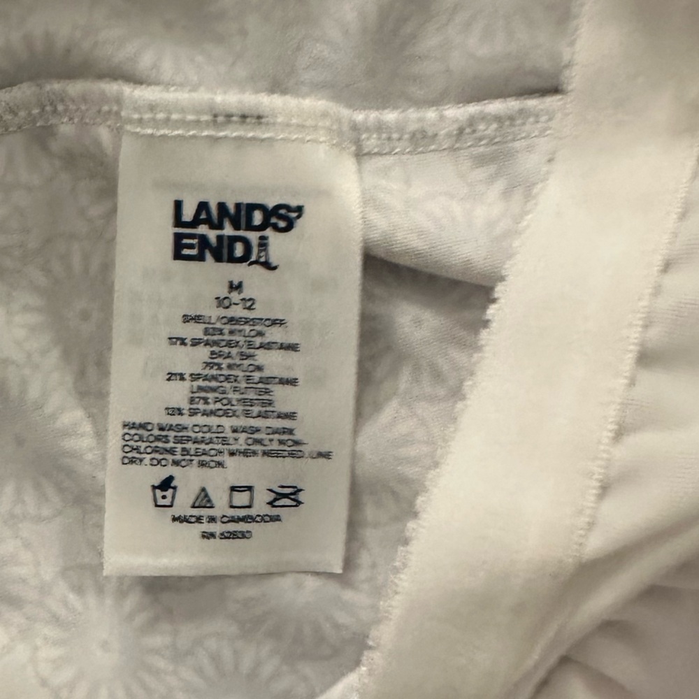 NWT Lands' End Purple and White Swim Top - Picture 5 of 5